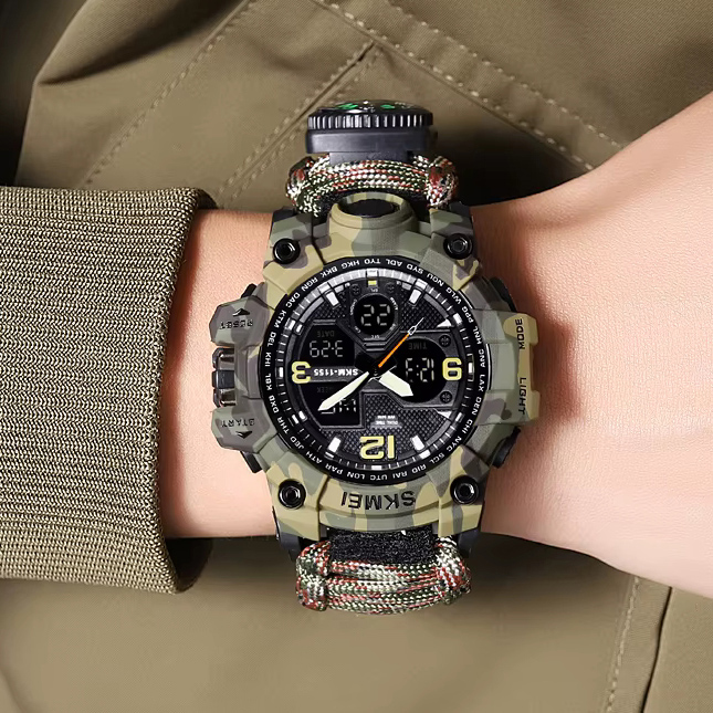 Часы наручные мужские SKMEI 1155BCMGN PARACORD