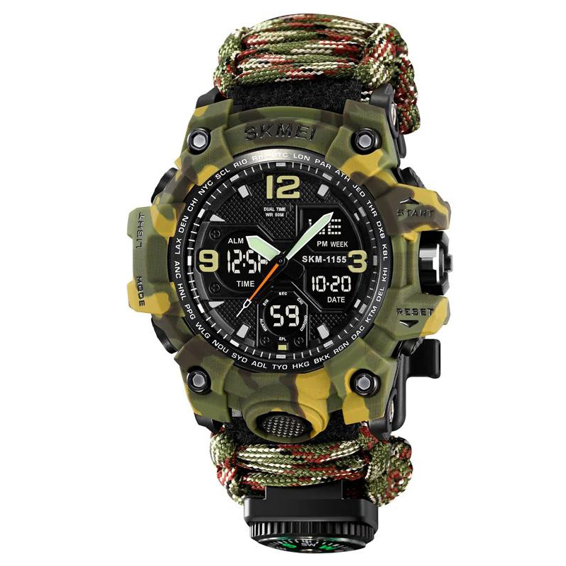 Часы наручные мужские SKMEI 1155BCMGN PARACORD