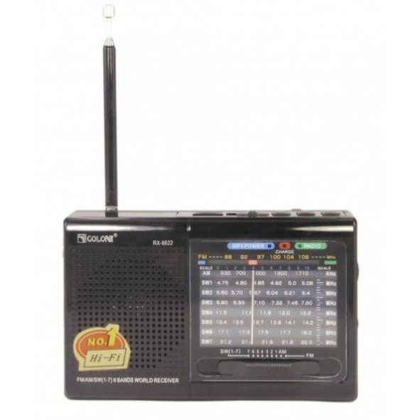 Портативная колонка радио MP3 USB Golon RX-6622. Цвет: черный