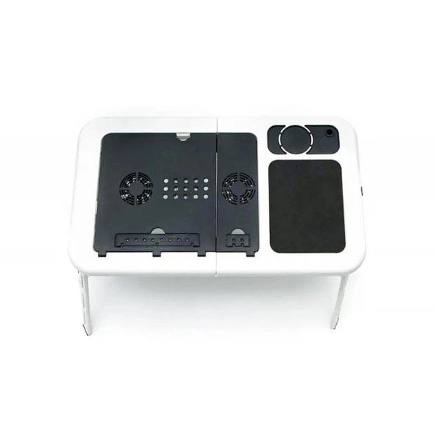Складной столик для ноутбука LD-09 E-Table, столик с охлаждением 2 USB кулера, Стол подставка с вентиляцией