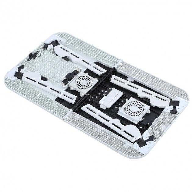 Складной столик для ноутбука LD-09 E-Table, столик с охлаждением 2 USB кулера, Стол подставка с вентиляцией