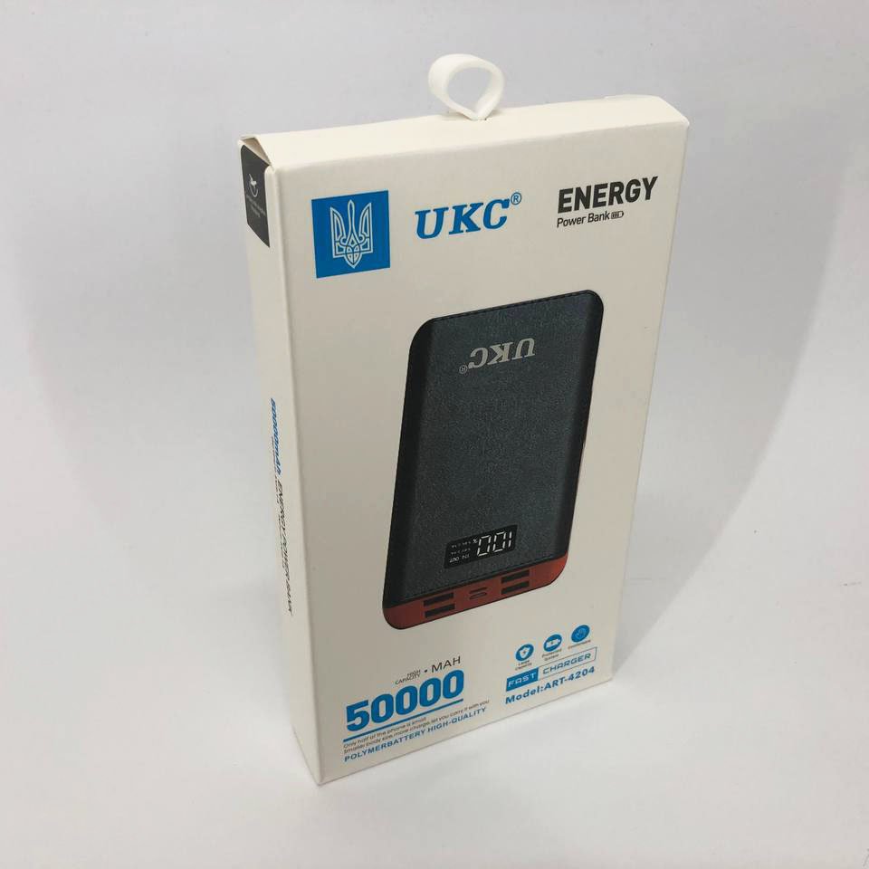 Аккумулятор портативный павербанк POWER BANK UKC ART-4148/4204. 50000mah, 4USB, внешний аккумулятор