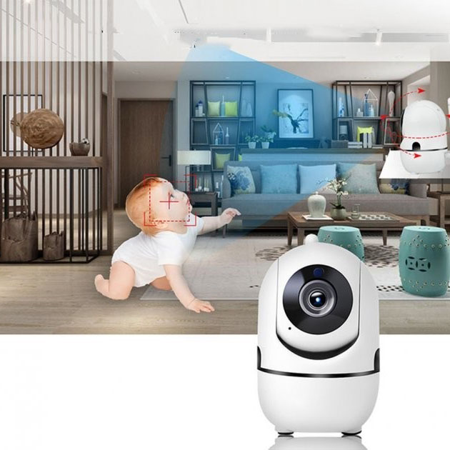 Беспроводная поворотная IP камера WiFi microSD UKC Y13G 1mp с распознаванием лиц