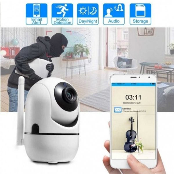 Беспроводная поворотная IP камера WiFi microSD UKC Y13G 1mp с распознаванием лиц