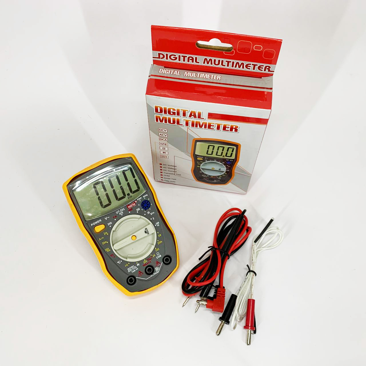 Мультиметр HAOYUE DT-33C Измерение: V(AC/DC), A(AC/DC), Ω, hFE, звонки. Функции: Data Hold, тест диодов