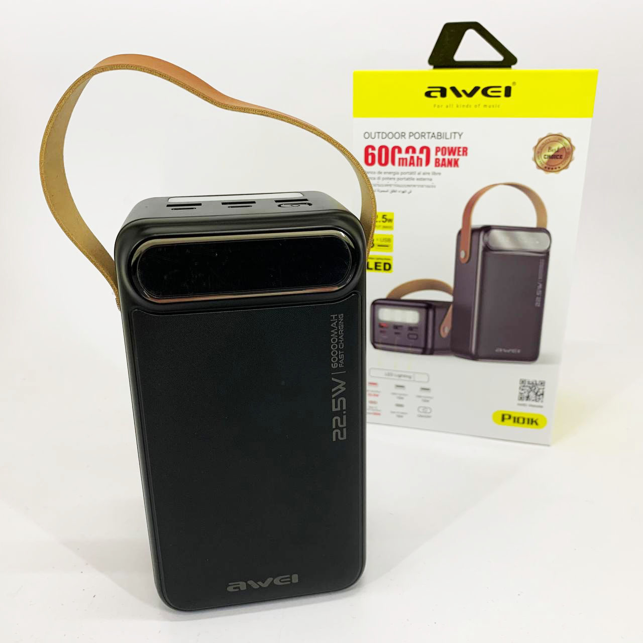 Внешний аккумулятор Power Bank AWEI P101K 60000mah быстрая зарядка