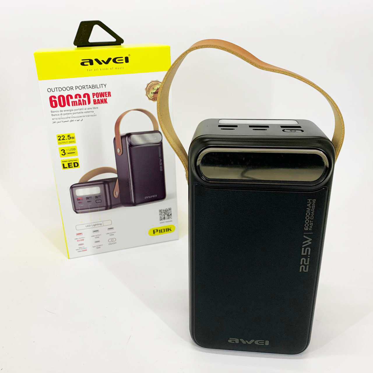 Внешний аккумулятор Power Bank AWEI P101K 60000mah быстрая зарядка