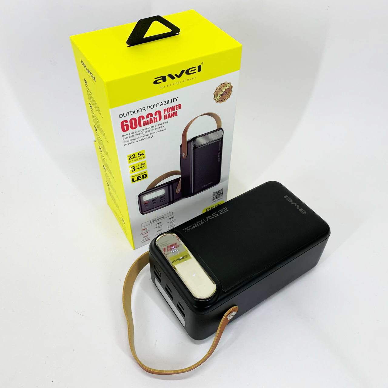 Внешний аккумулятор Power Bank AWEI P101K 60000mah быстрая зарядка