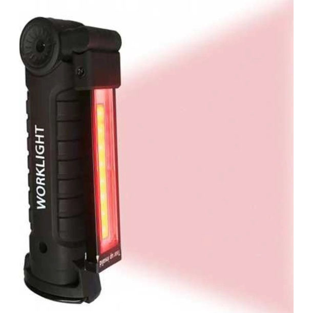Фонарь кемпинг W51-SMD+COB, поворот на 180º+180º, магнит, зажим, крюк для подвеса, встроенный аккумулятор