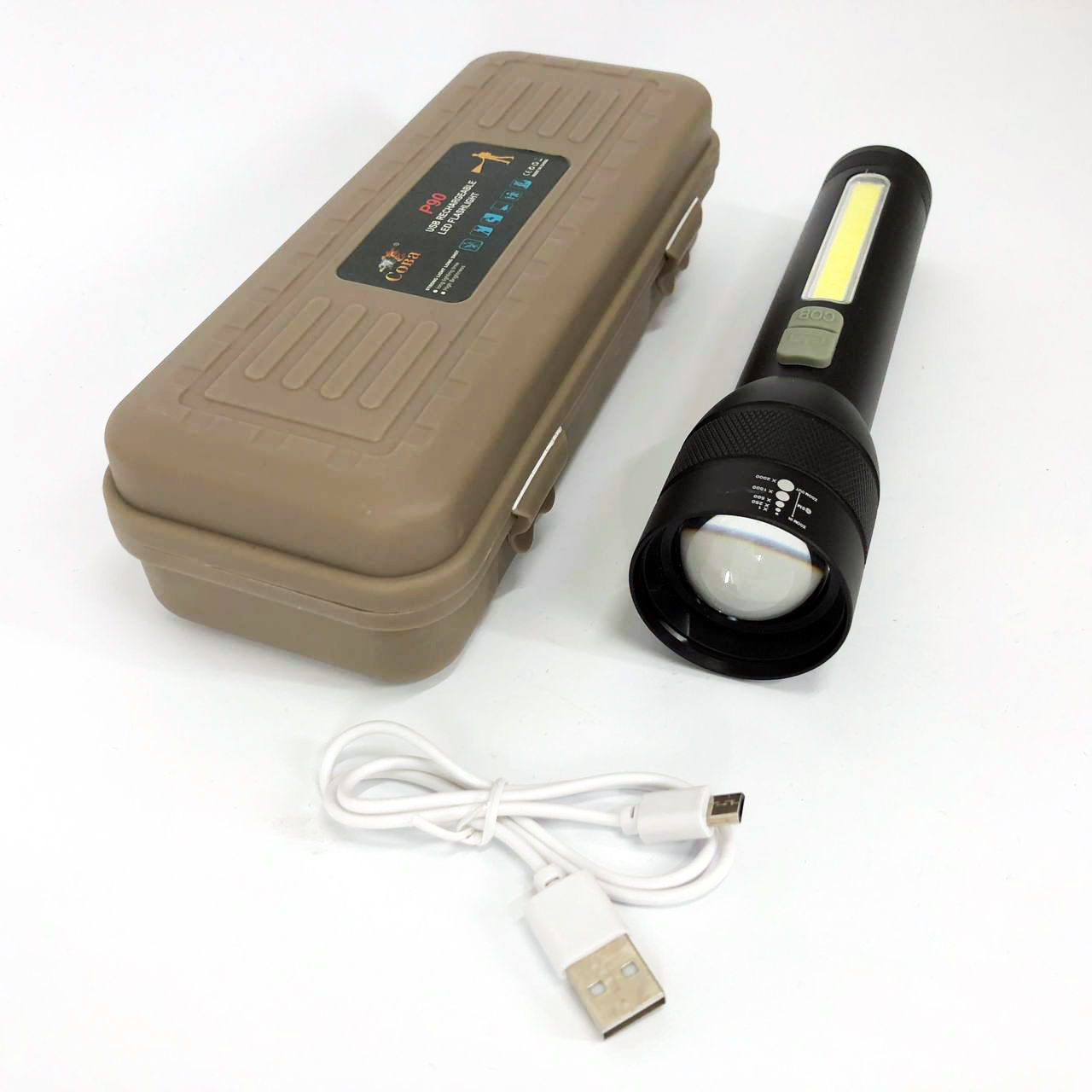 Фонарик COBA CB-C22 с мощным P90 диодом, Мощный аккумуляторный лед фонарик, Ручной фонарик led