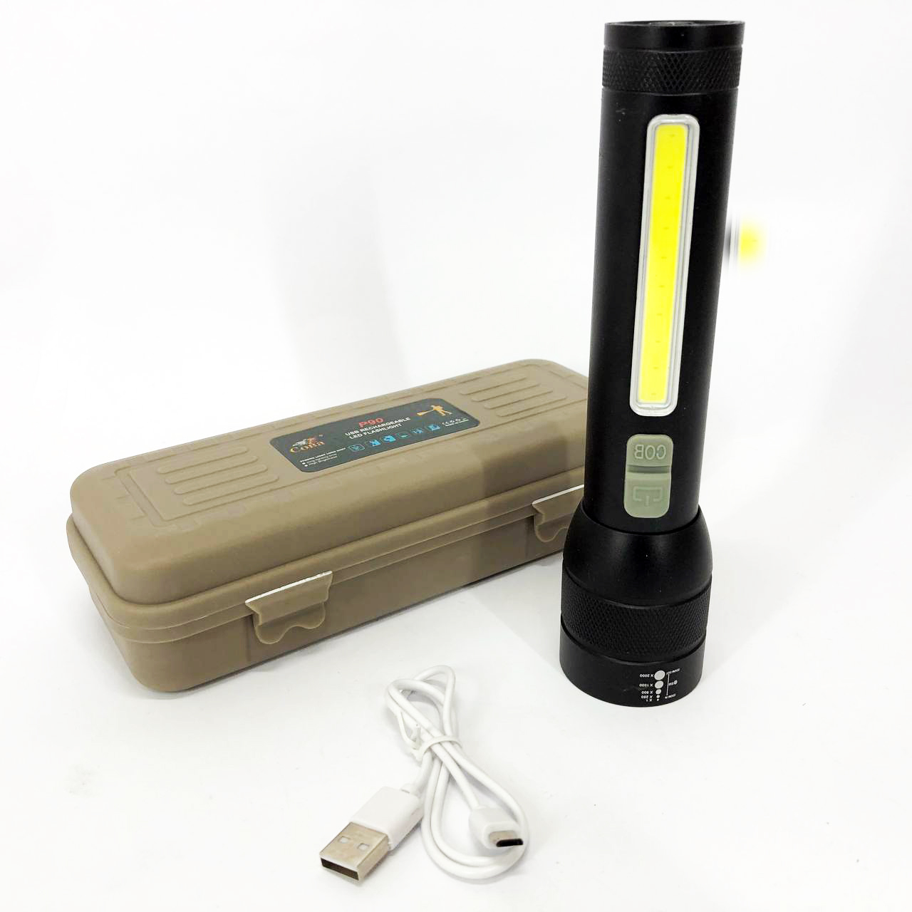 Фонарик COBA CB-C22 с мощным P90 диодом, Мощный аккумуляторный лед фонарик, Ручной фонарик led