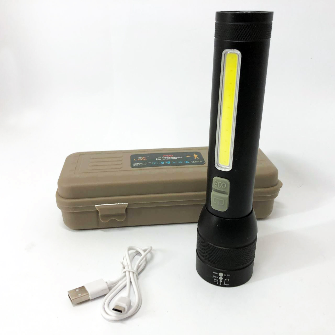 Фонарик COBA CB-C22 с мощным P90 диодом, Мощный аккумуляторный лед фонарик, Ручной фонарик led