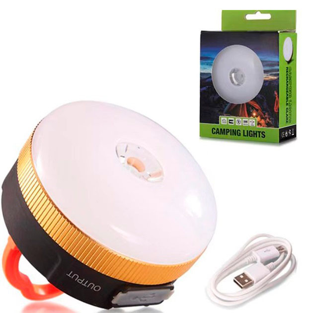 Светодиодный кемпинговый фонарь YD-7-7SMD с функцией Power Bank белый красный свет
