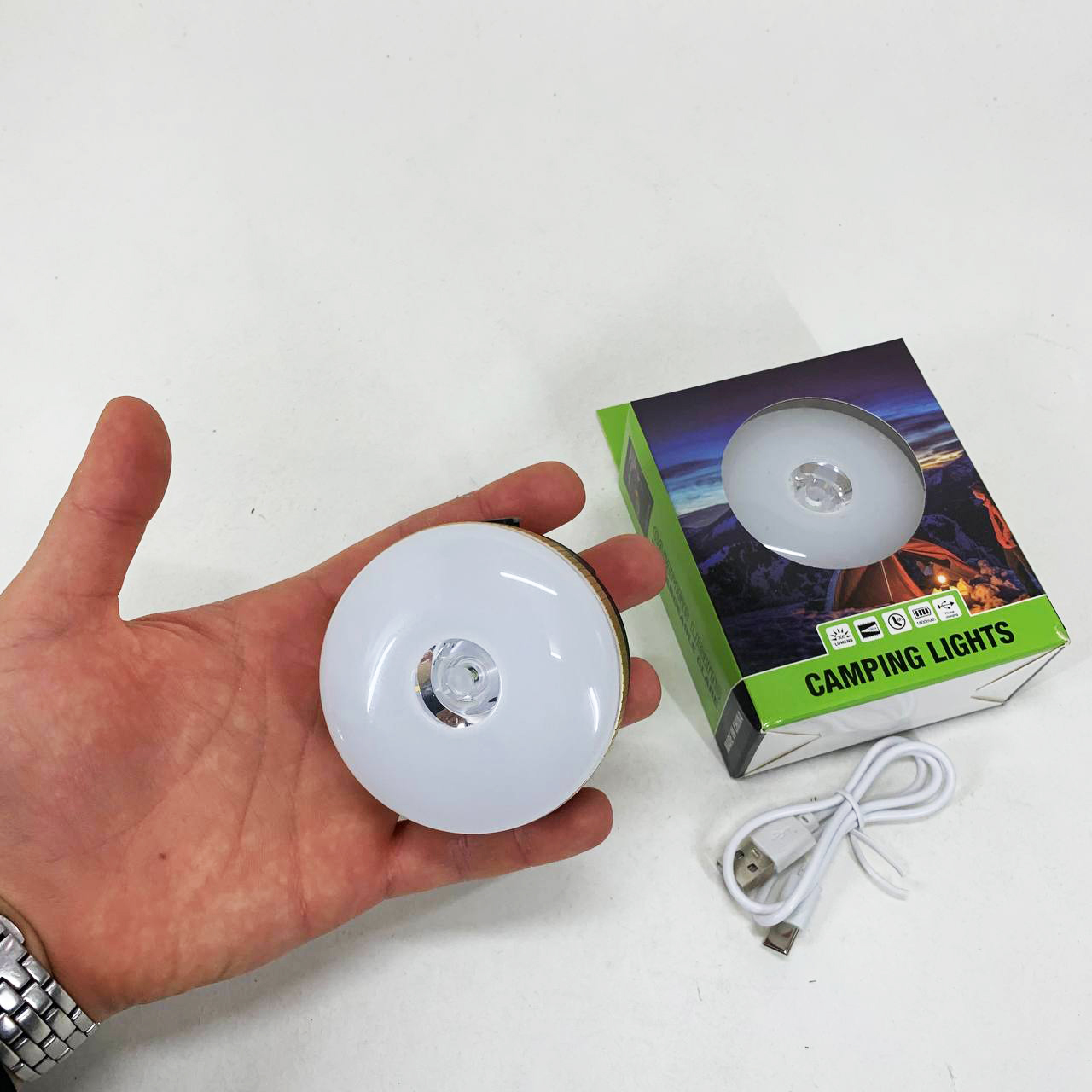 Светодиодный кемпинговый фонарь YD-7-7SMD с функцией Power Bank белый красный свет