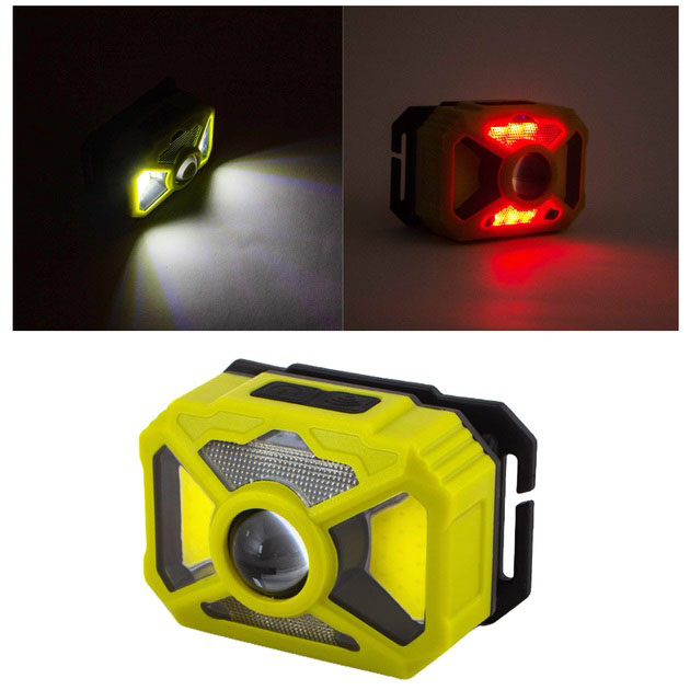 Фонарь налобный 2323-P50+SMD+COB (white/red)