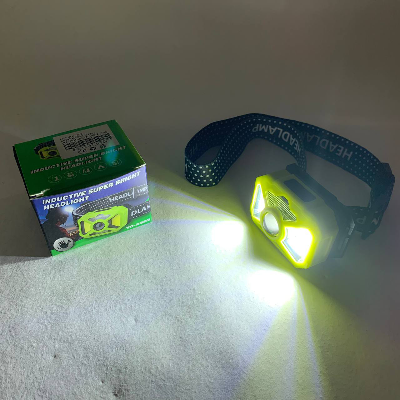 Фонарь налобный 2323-P50+SMD+COB (white/red)