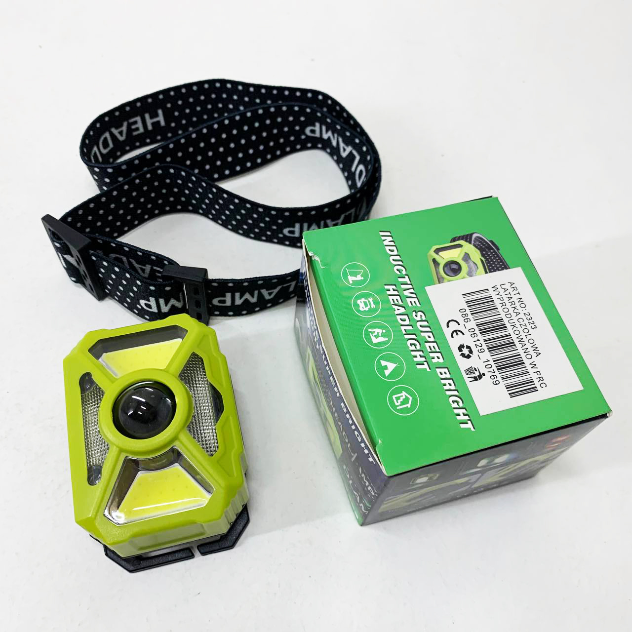 Фонарь налобный 2323-P50+SMD+COB (white/red)