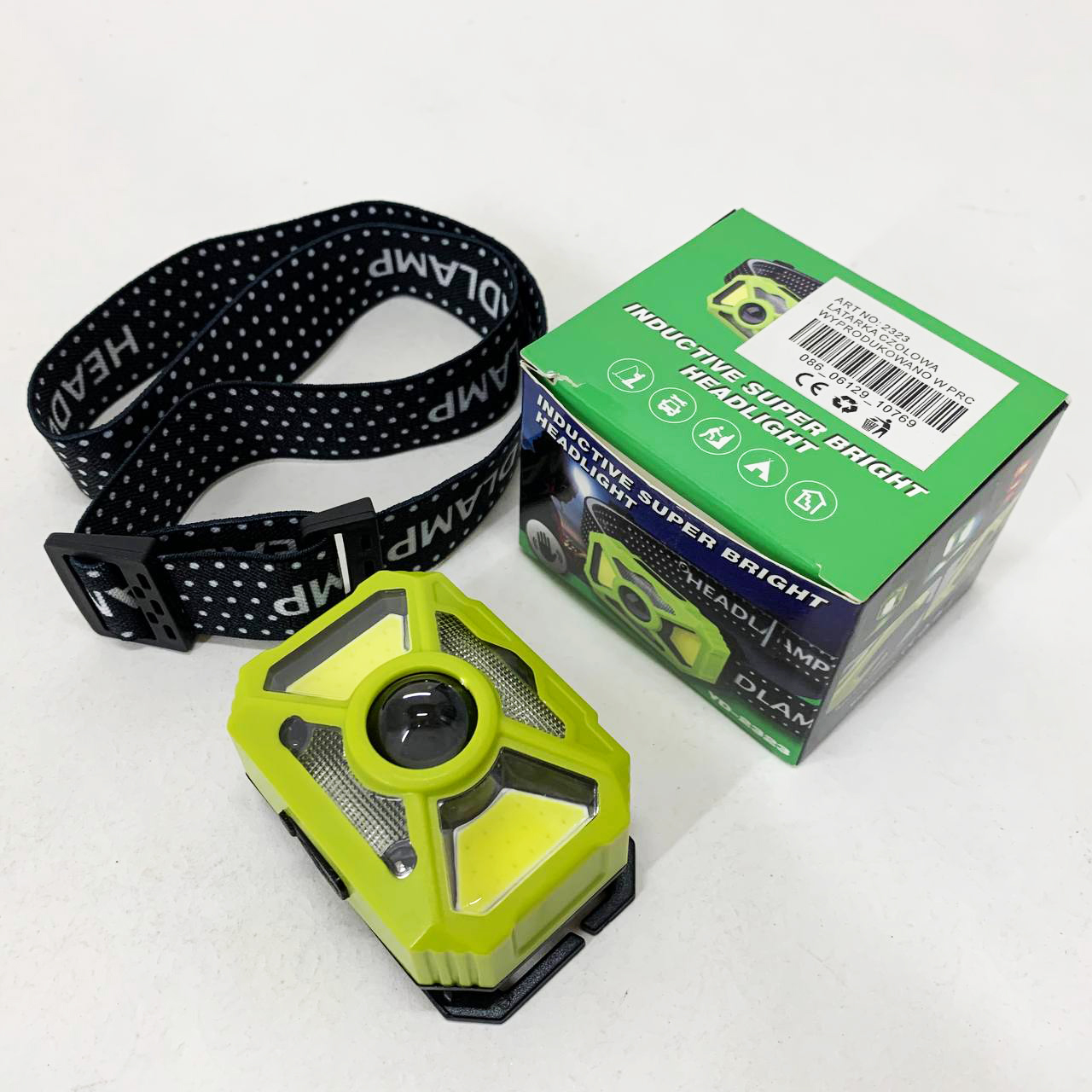 Фонарь налобный 2323-P50+SMD+COB (white/red)