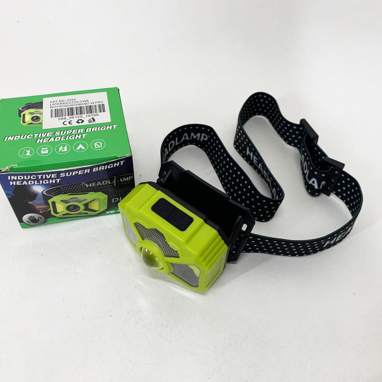 Фонарь налобный 2323-P50+SMD+COB (white/red)