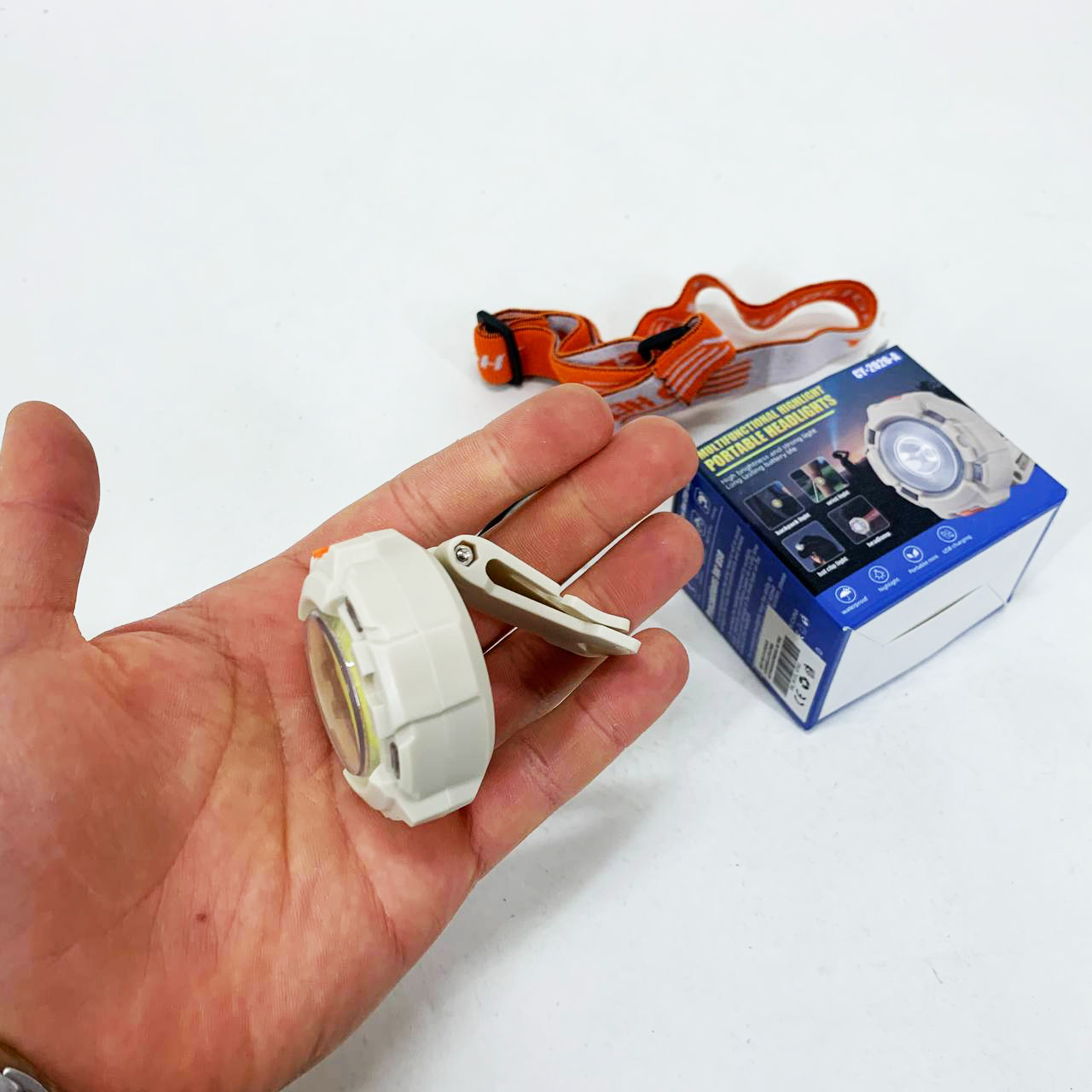 Фонарь налобный CY-2026-B-COB+2LED(red)+2LED(blue)