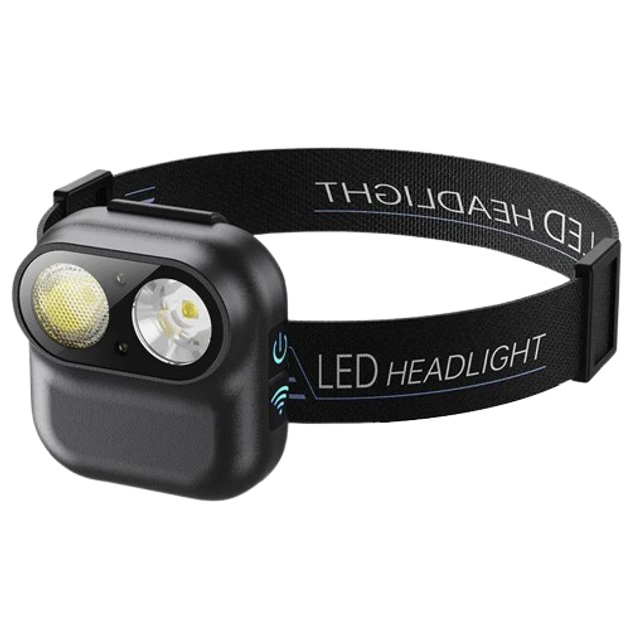 Фонарь налобный W809-2XTE Motion Sensor