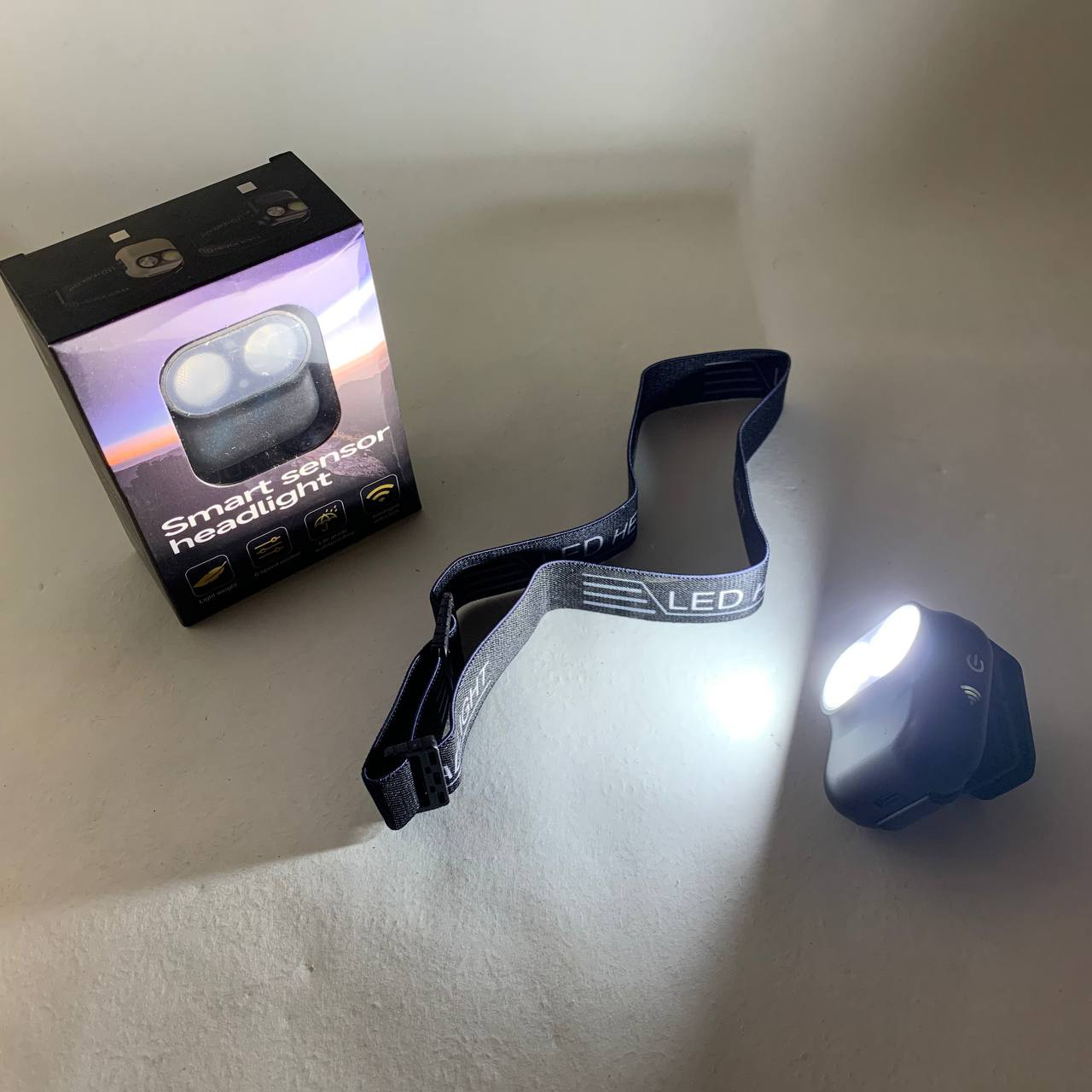 Фонарь налобный W809-2XTE Motion Sensor