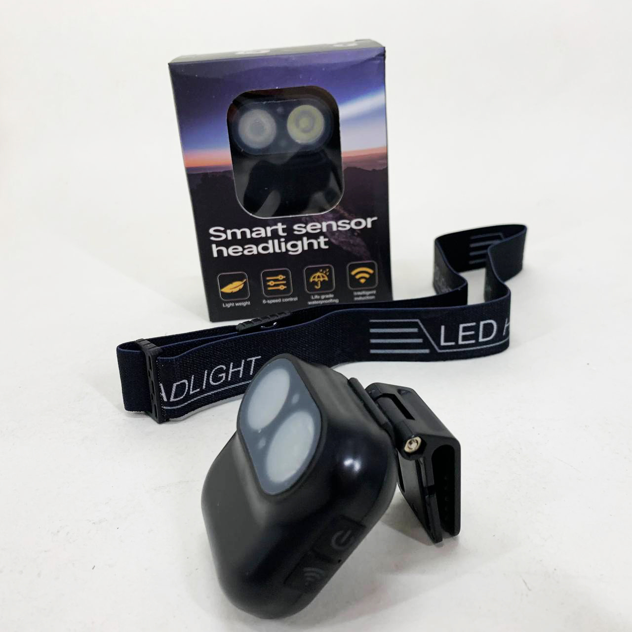 Фонарь налобный W809-2XTE Motion Sensor