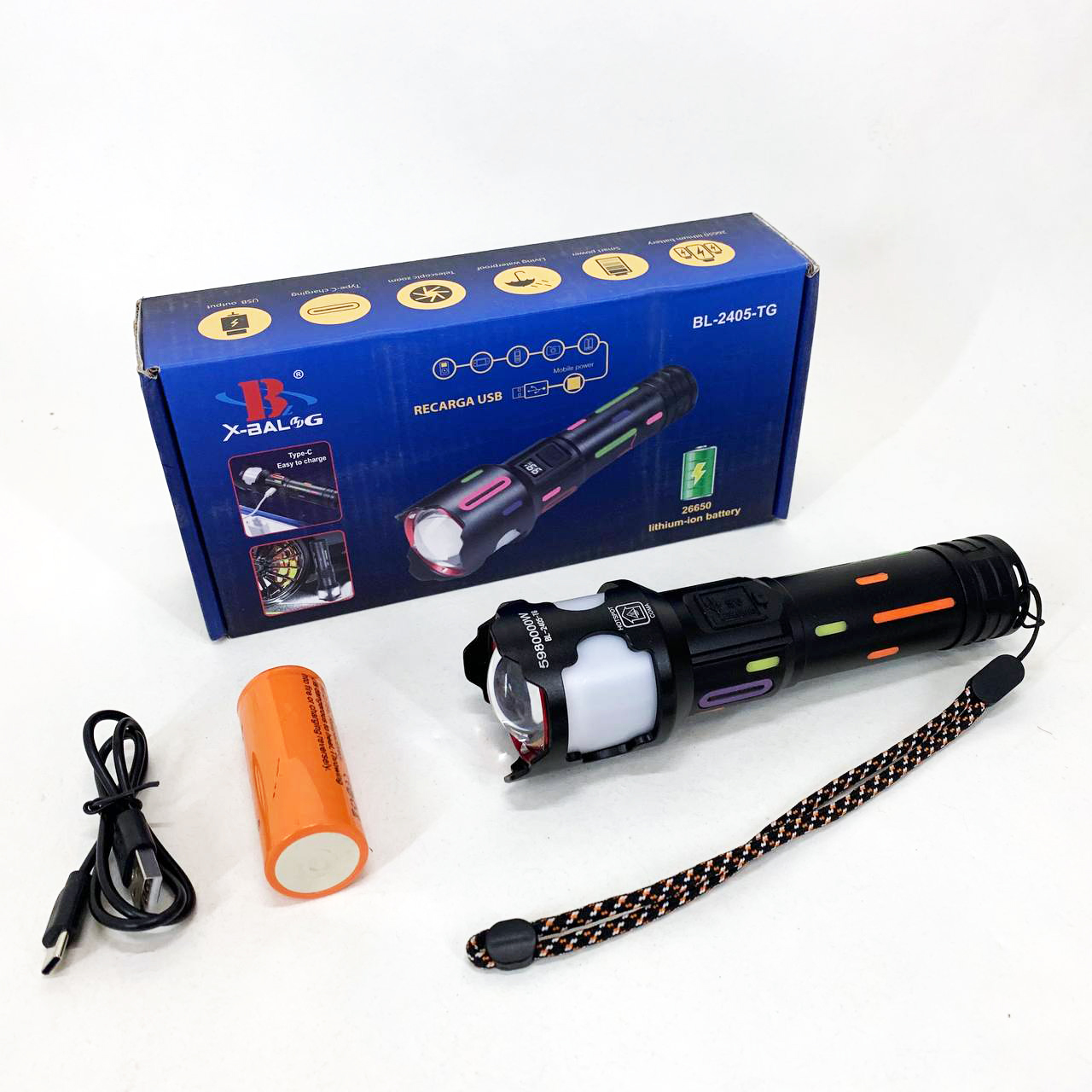 Фонарь NIGHT VISION FLUORESCENCE BL-2405-TG 1x26650