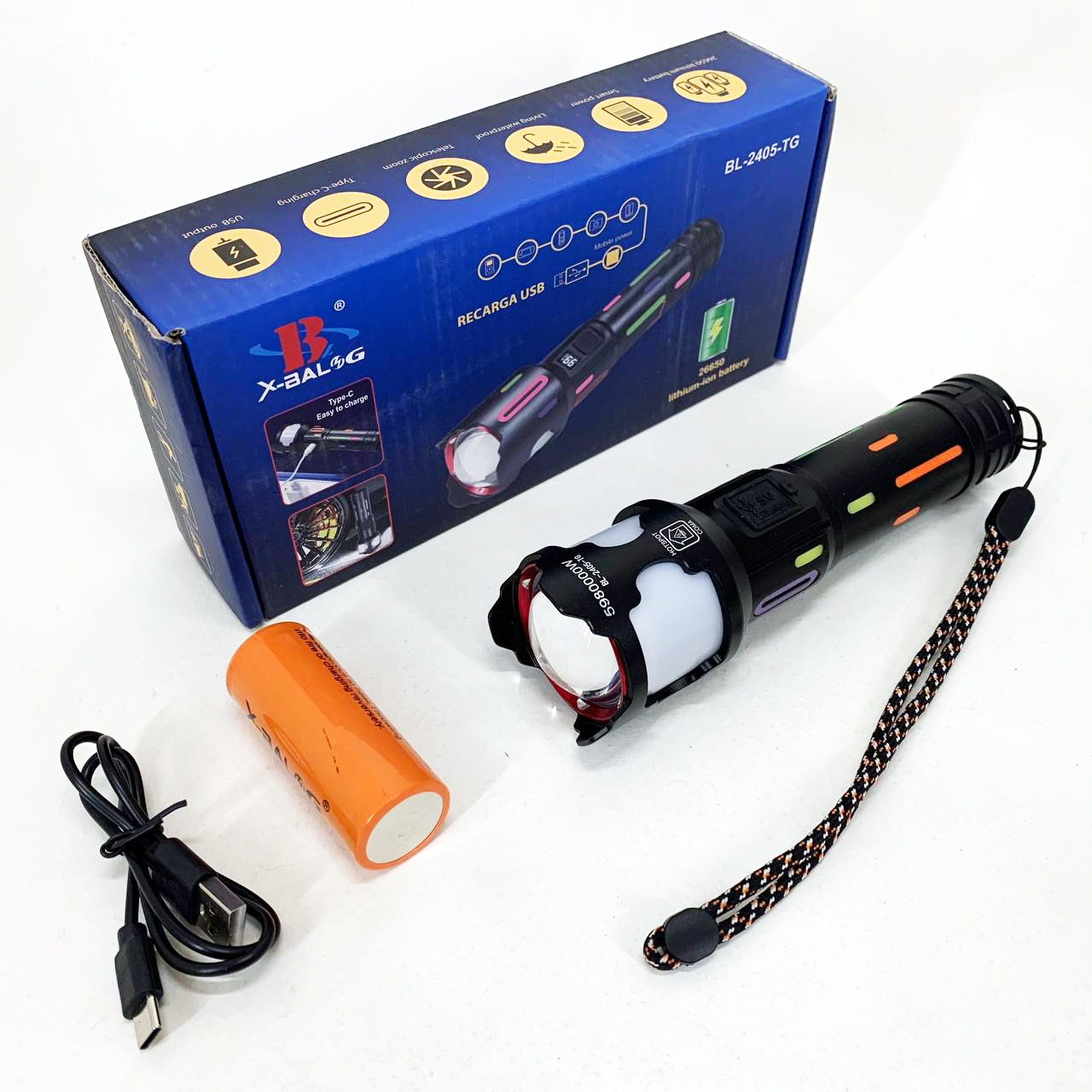 Фонарь NIGHT VISION FLUORESCENCE BL-2405-TG 1x26650