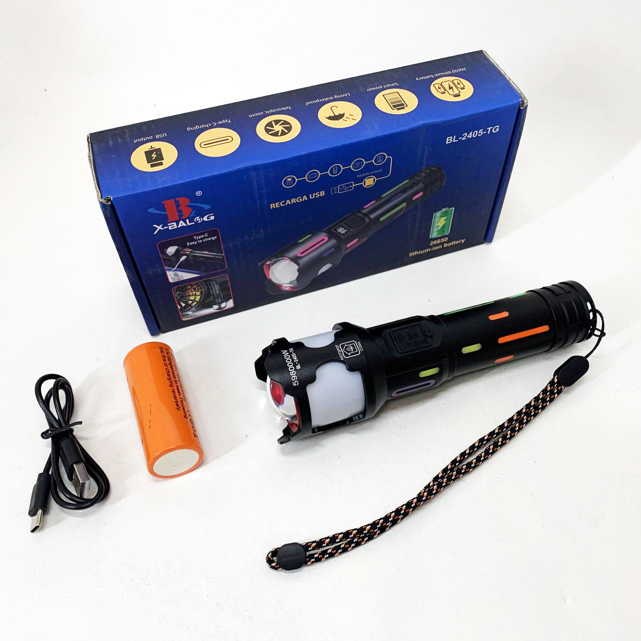 Фонарь NIGHT VISION FLUORESCENCE BL-2405-TG 1x26650