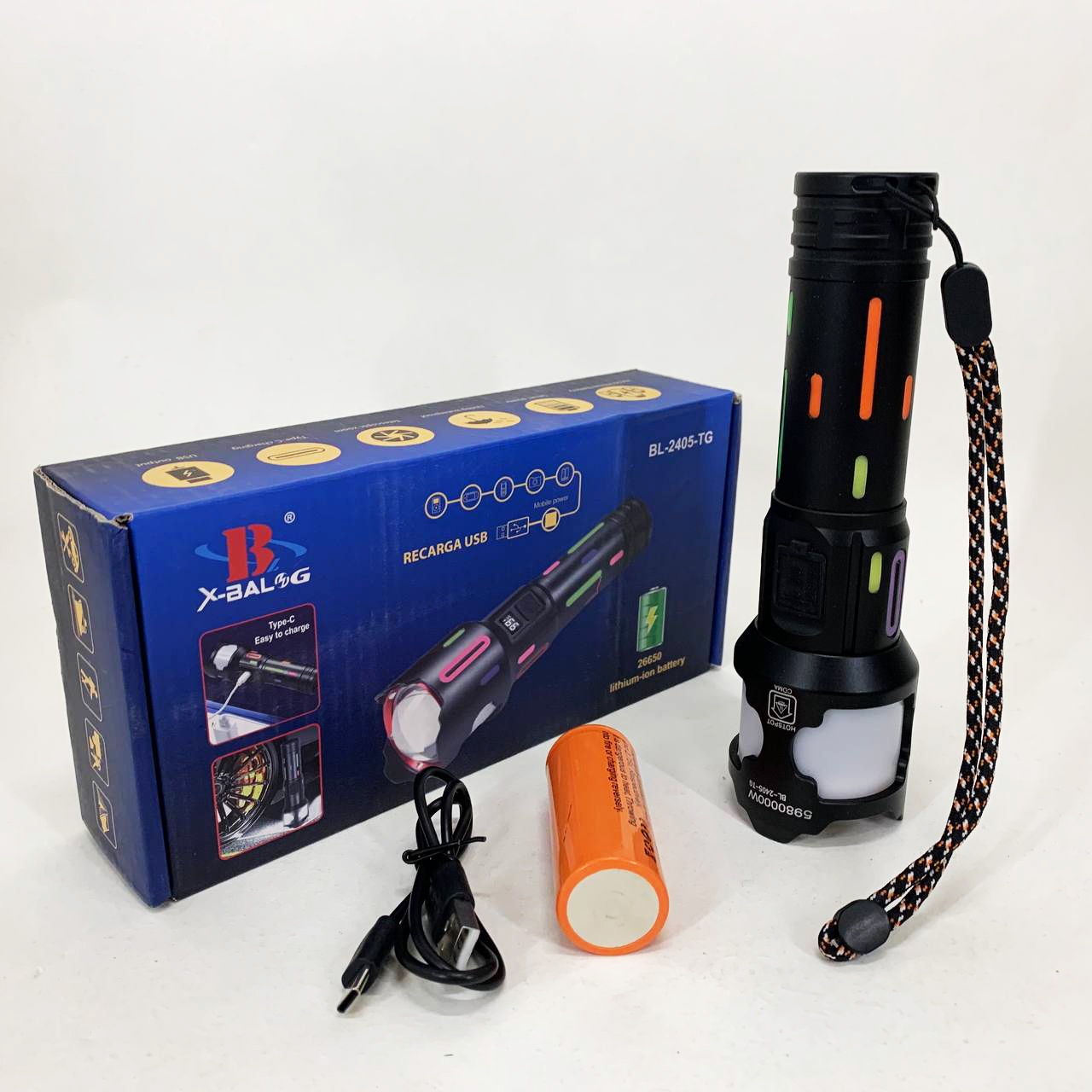 Фонарь NIGHT VISION FLUORESCENCE BL-2405-TG 1x26650