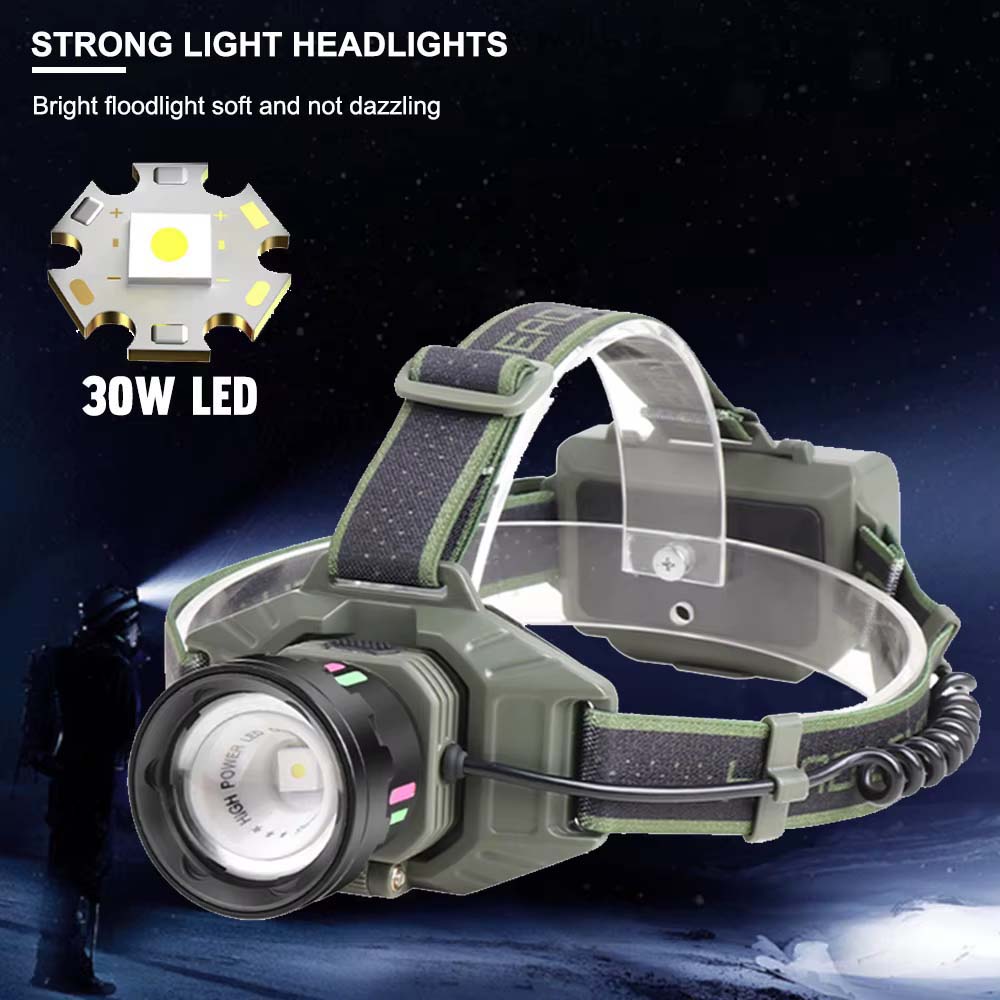 Фонарь налобный 8098-TG 2x18650