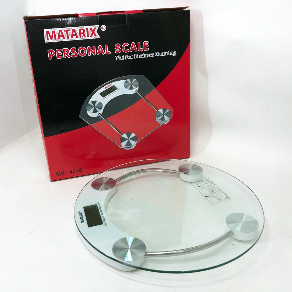 Весы напольные электронные MATARIX MX-451A 180 кг круглые, весы для взвешивания людей