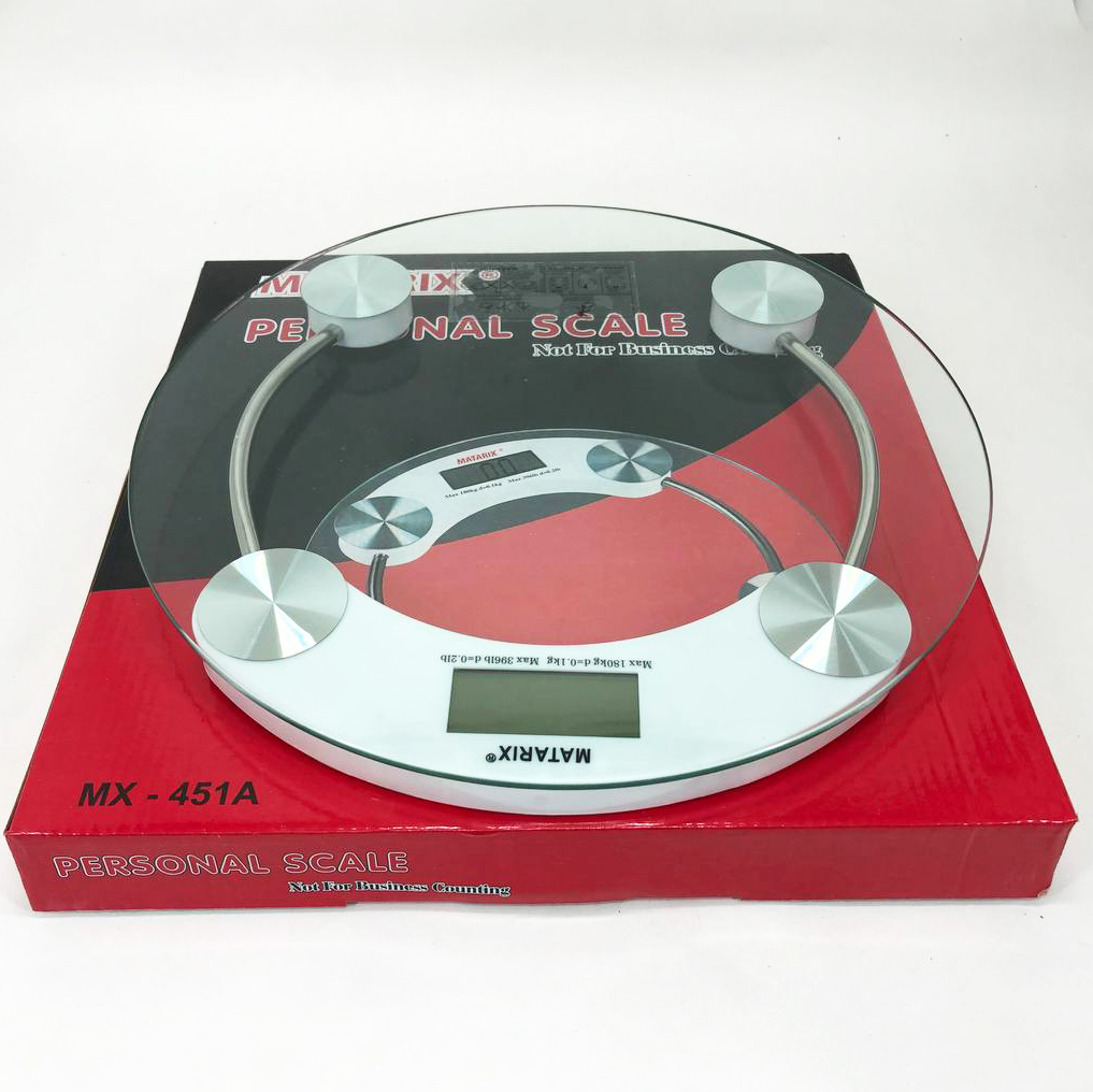 Весы напольные электронные MATARIX MX-451A 180 кг круглые, весы для взвешивания людей