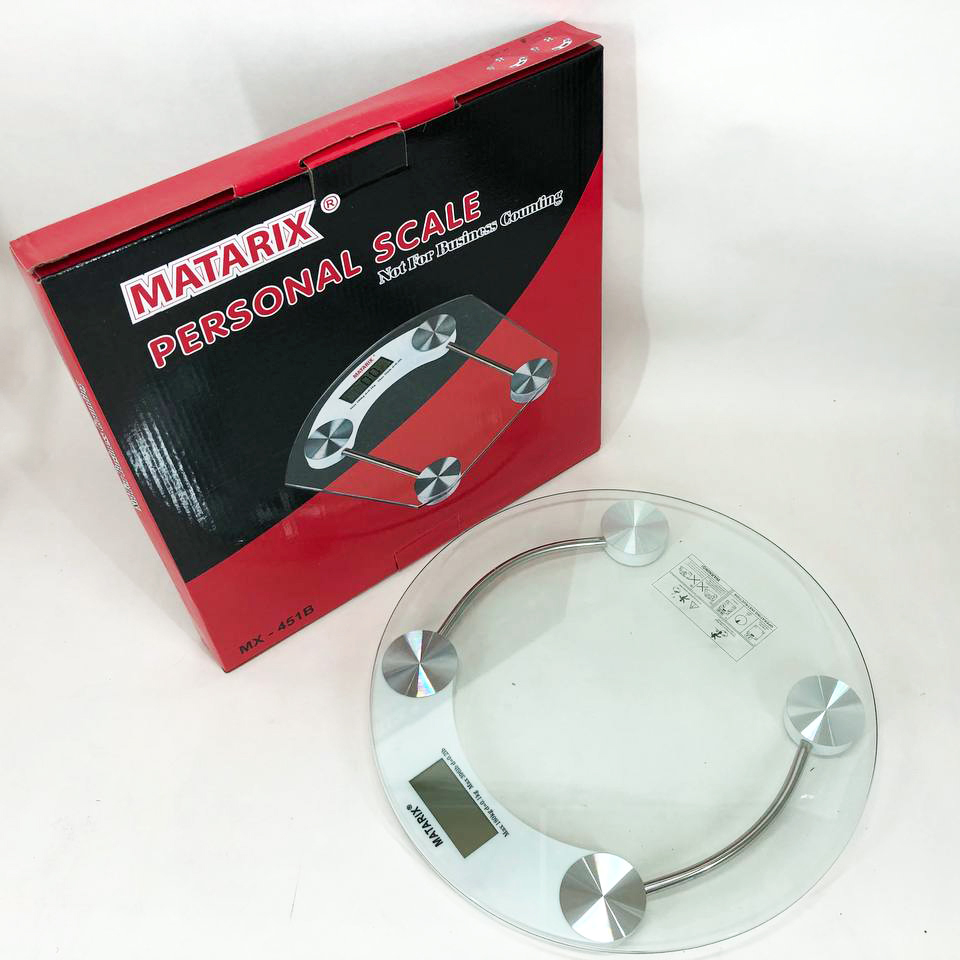 Весы напольные электронные MATARIX MX-451A 180 кг круглые, весы для взвешивания людей
