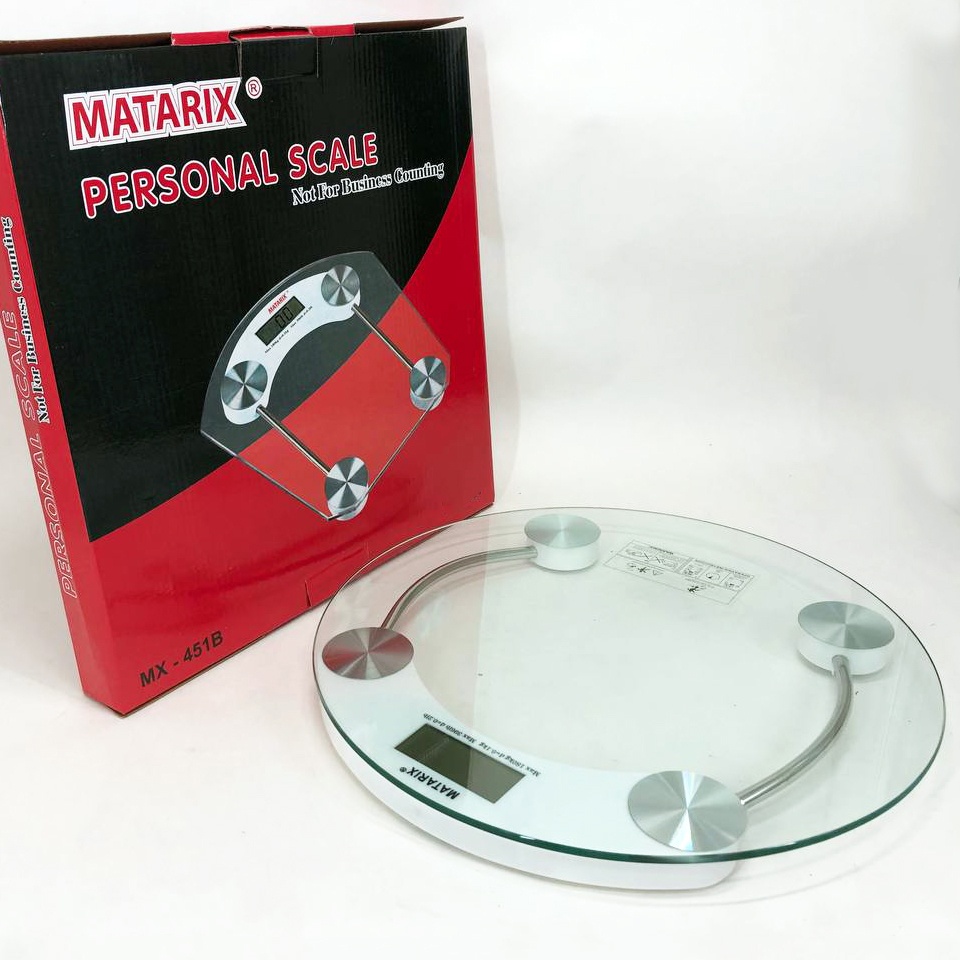 Весы напольные электронные MATARIX MX-451A 180 кг круглые, весы для взвешивания людей