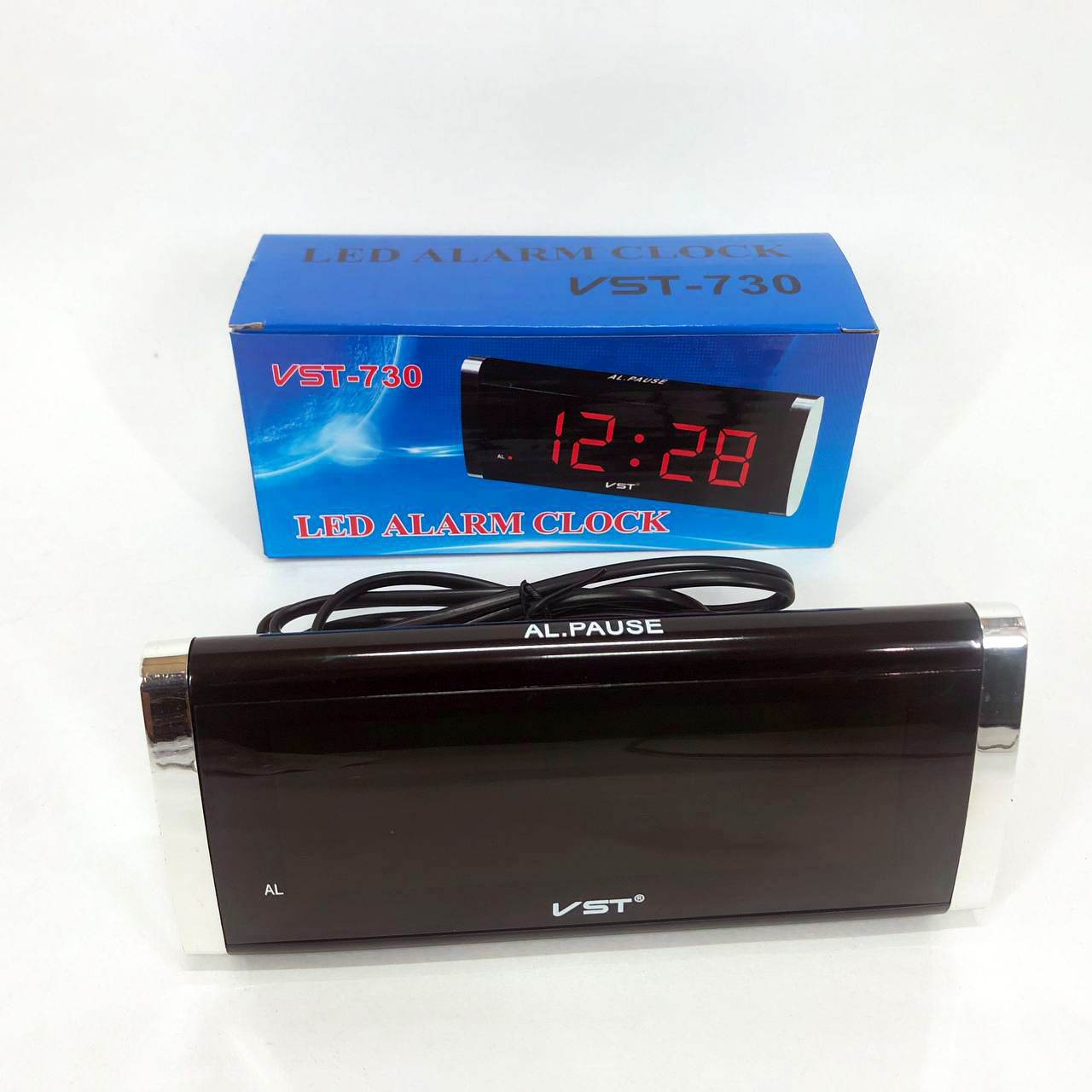 Электронные Часы VST-730-4 green, цифровые настольные сетевые часы, led alarm clock с будильником
