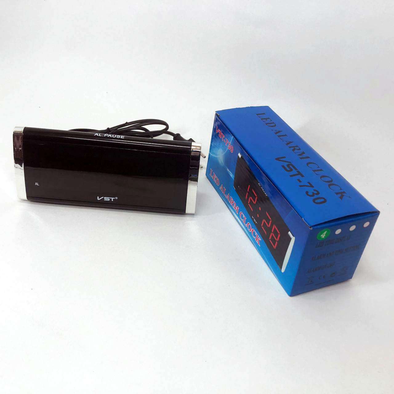 Электронные Часы VST-730-4 green, цифровые настольные сетевые часы, led alarm clock с будильником