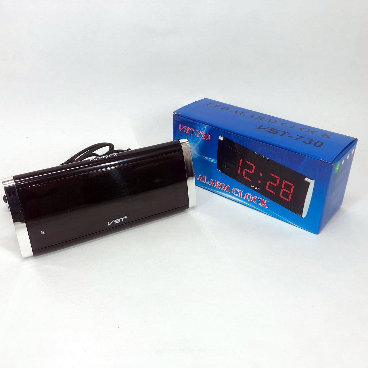 Электронные Часы VST-730-4 green, цифровые настольные сетевые часы, led alarm clock с будильником