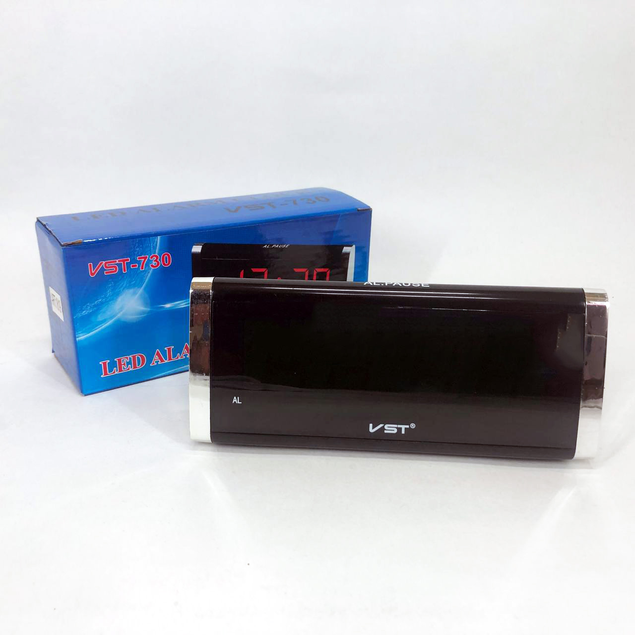 Электронные Часы VST-730-4 green, цифровые настольные сетевые часы, led alarm clock с будильником