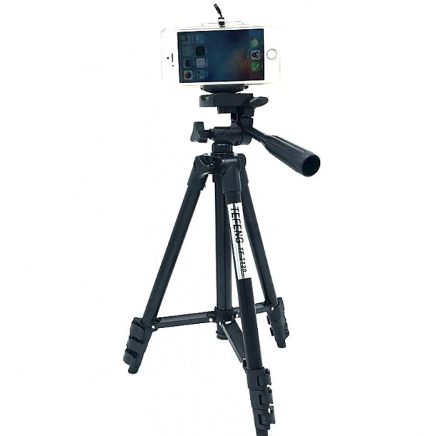 Штатив для телефона и фотоаппарата Tripod 3120 PRO портативный трипод 0,35-1.02м высота. Цвет: черный