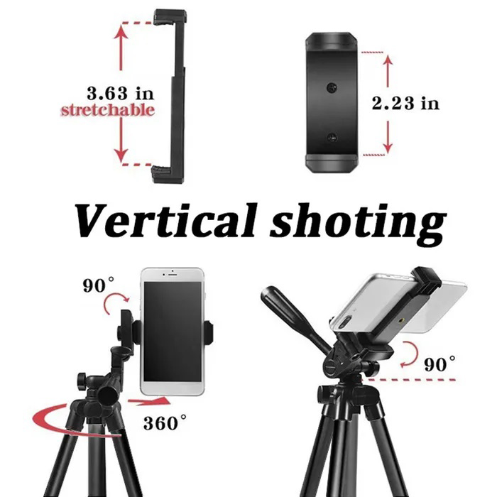 Штатив для телефона и фотоаппарата Tripod 3120 PRO портативный трипод 0,35-1.02м высота. Цвет: черный