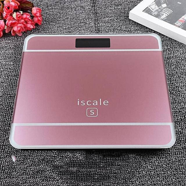 Весы напольные электронные iScale 2017D 180кг (0,1кг) с температурой весы напольные 180 кг. Цвет: розовый