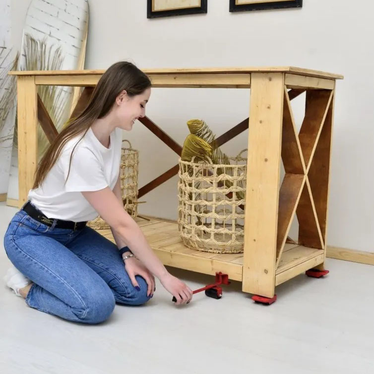 Набор для перемещения мебели и крупногабаритных предметов Moving Helpers (красный, 5 предметов)