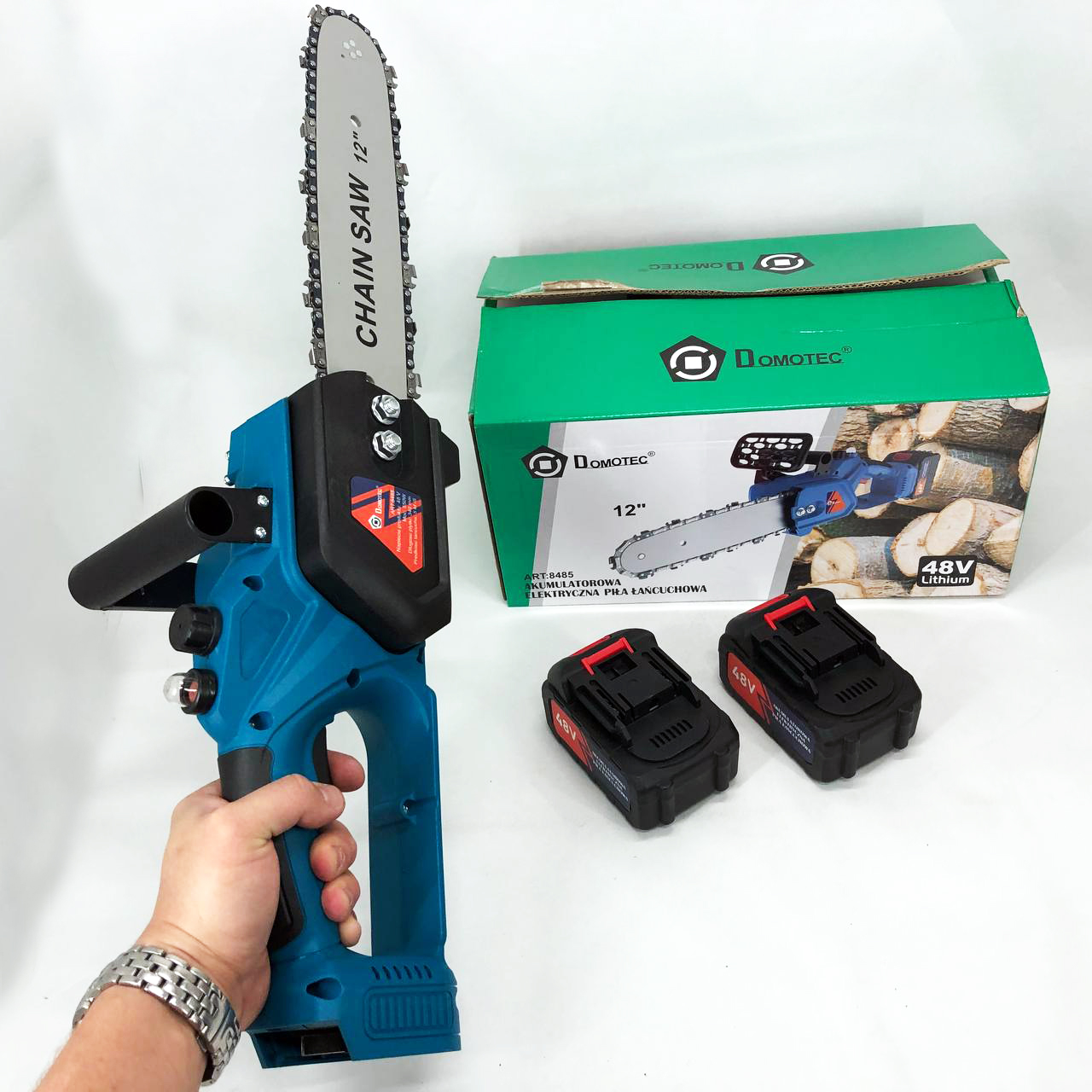 Аккумуляторная цепная пила Chain Saw 12'' (30см) DOMOTEC Цепная Пила на аккумуляторах для дома
