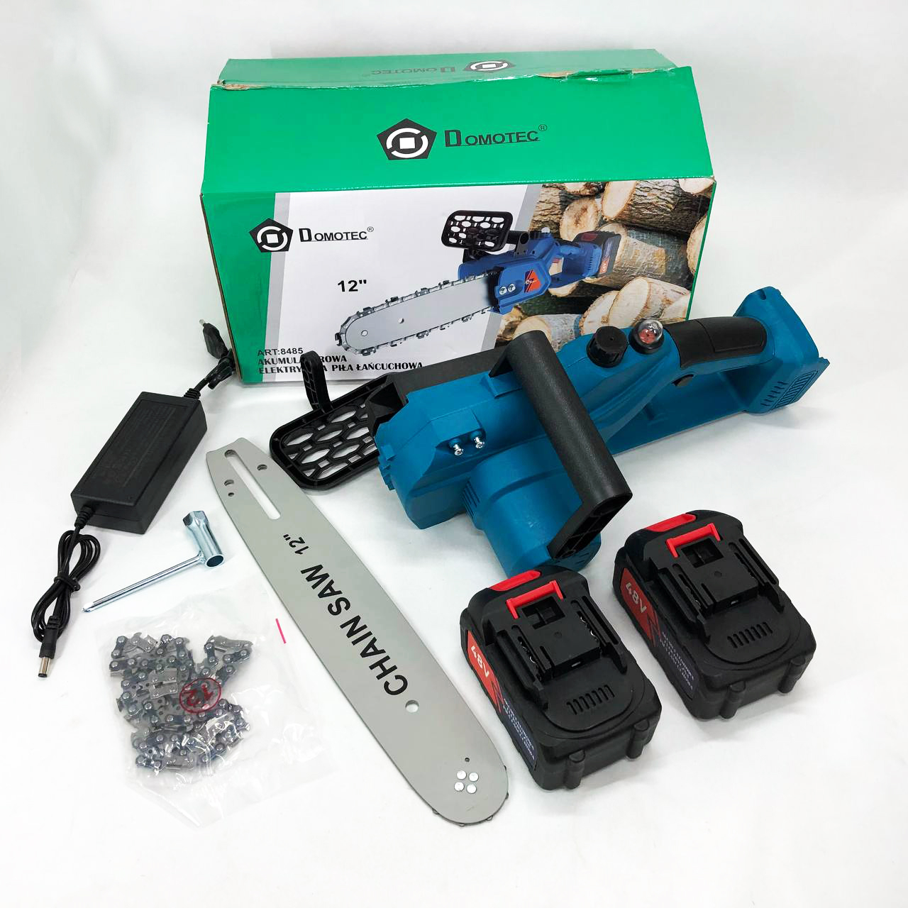 Аккумуляторная цепная пила Chain Saw 12'' (30см) DOMOTEC Цепная Пила на аккумуляторах для дома