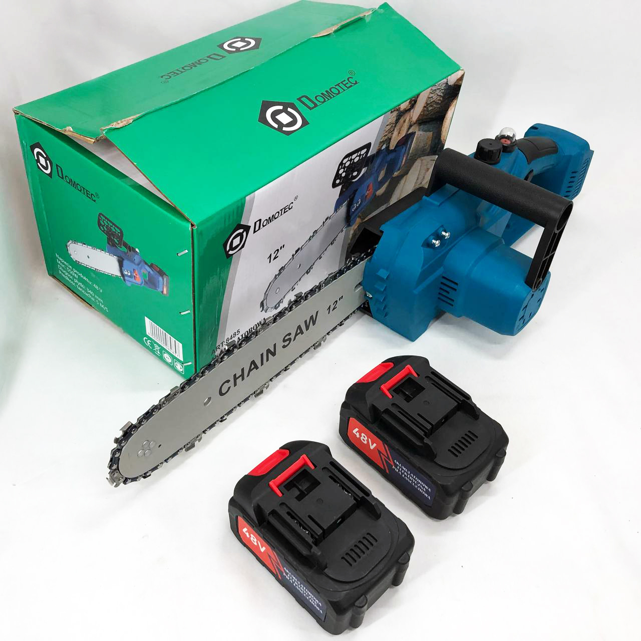 Аккумуляторная цепная пила Chain Saw 12'' (30см) DOMOTEC Цепная Пила на аккумуляторах для дома