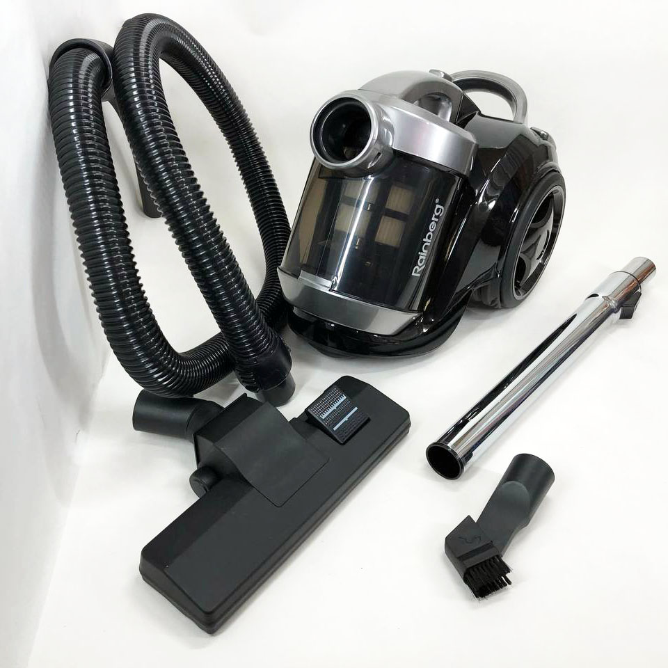 Хороший циклонный пылесос для дома с контейнером Rainberg RB-655 колбовый без мешка для сухой уборки