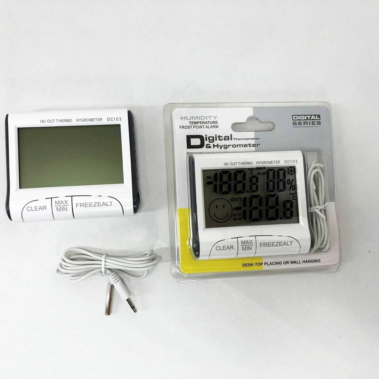 Термогигрометр Generic DC-103 метеостанция выносной датчик температуры, Домашний гигрометр