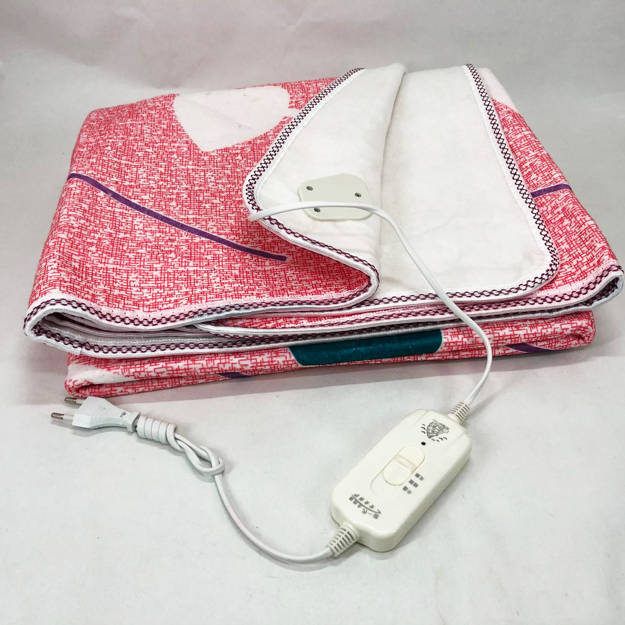Электропростынь электрическая простынь с подогревом Electric Blanket 170х150см сердечка